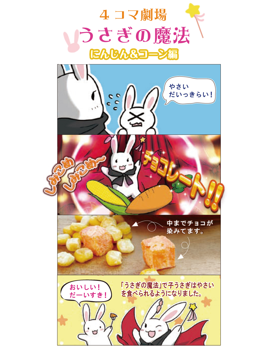 うさぎの魔法にんじん&コーン